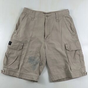 VTG Structure Brandon Cargo Shorts  Men 30 Tan Khaki Baggy Distressed Skater Y2K